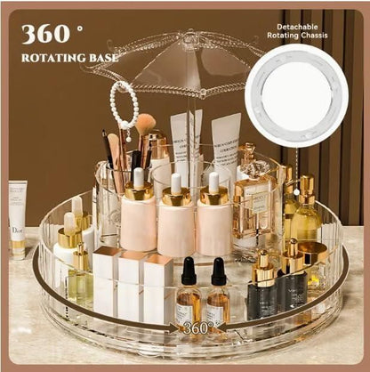 360� Umbrella-Shaped Makeup & Skincare Storage Rack