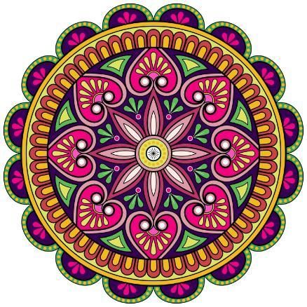 Diwali Rangoli Stickers Flower Pan